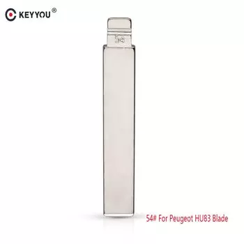 Тип KEYYOU # 54 для Citroen Peugeot 307, откидной складной автомобильный ключ, заготовка No 54 HCA/HU83, модифицированный необрезанный ключ с канавкой