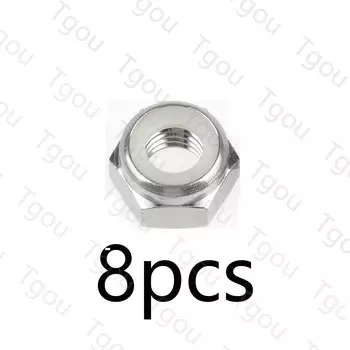 Титановая гайка M4/M5/M6/M8, нейлоновые стопорные гайки для велосипеда, мотоцикла, 8 шт.