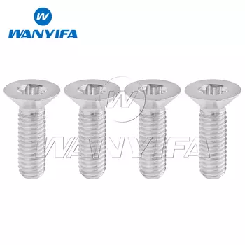 Титановые болты Wanyifa M4M5X8/10/12/15/20/25/30/35/40 мм, потайная бусина, сливовая головка, крепежные детали Torx для мотоцикла, 4 шт.