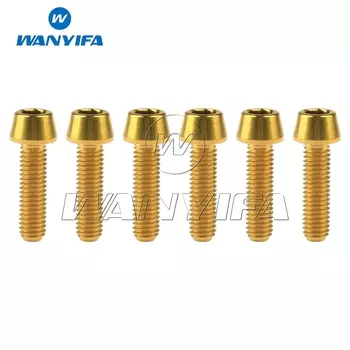 Титановые болты "Wanyifa" M5x16 18 мм конический велосипедный болт для руля велосипедные фиксированные винты детали велосипеда 6 шт.