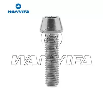 Титановые болты Wanyifa M8x15/20/25/30/35/40/45/50/70 мм, винт с шестигранной головкой и конической головкой для велосипеда, мотоцикла, автомобиля, крепеж Ti 4/10 шт.