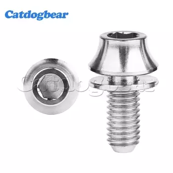Титановый болт Catdogbear M5x12 мм с шайбой для велосипедной клетки