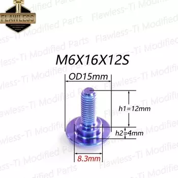Tитановый болт FLAWLESSTI Gr5 M6 для Suzuki GSX 1000