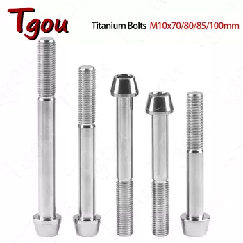 Титановый болт Tgou M10x70/80/85/100 мм, винты с шестигранной головкой для тормозного суппорта мотоцикла, 1 шт.