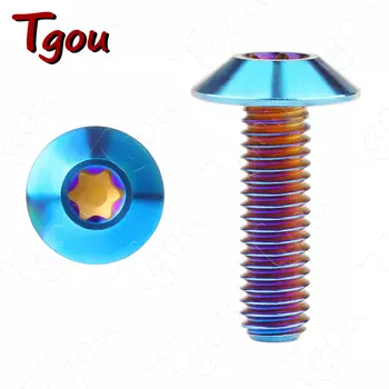 Титановый болт Tgou M4 M5x10/12/15/20/25 мм Torx T25 с головкой для велосипеда, мотоцикла, 8 шт.