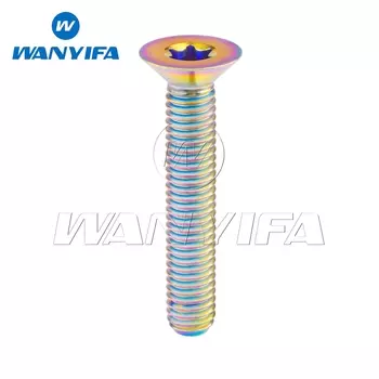Титановый болт Wanyifa M4M5x8/10/12/15/20/25/30/35/40 мм Torx с плоской потайной головкой для велосипеда, мотоцикла, автомобиля
