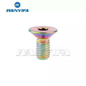 Титановый болт Wanyifa M5x10 12, 15, 20, 25, 30, 35 мм, винты Ti с плоской потайной головкой и шестигранной головкой