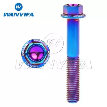 Титановый болт Wanyifa M7x10 15 20 25 30 35 40 45 50 мм, шаг 1,0 мм, винты для дискового тормоза мотоцикла, 1 шт.