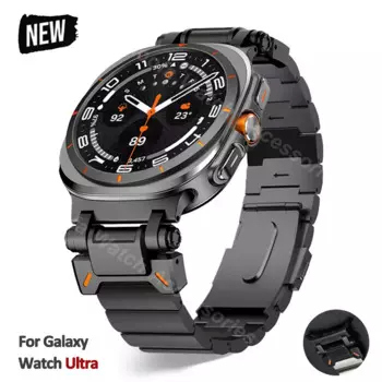Титановый деловой ремешок для Samsung Galaxy Watch Ultra 47 мм, металлический браслет без зазора, роскошный браслет для SAMSUNG GALAXY 47