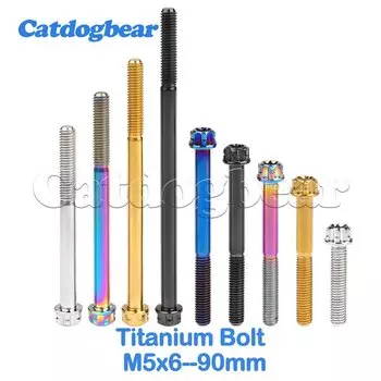 Титановый фланцевый болт Catdogbear M5x6 10 15 20 25 30 35 40 45 50 55 60 65 70 75 80 85 90 мм T25 Torx для автомобиля и мотоцикла