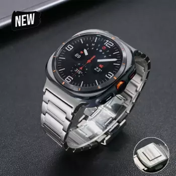 Титановый ремешок без зазоров для Samsung Galaxy Watch Ultra 47 мм, браслет с пряжкой из нержавеющей стали 316L для Galaxy WATCH Ultra, мужской ремешок