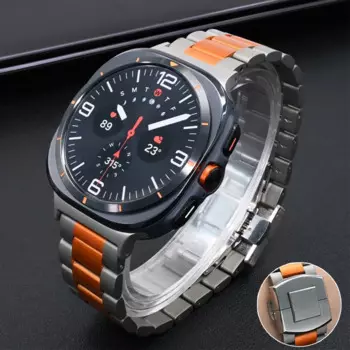 Титановый ремешок для Samsung Galaxy Watch Ultra 47 мм, сменный металлический браслет для Galaxy WATCH 47 мм Ultra Band, без зазора