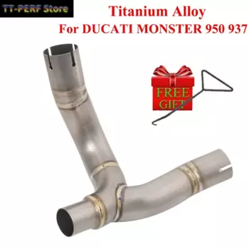 Титановый сплав для DUCATI MONSTER 937 950 2021-2023 мотоциклетная выхлопная система, модификация среднего звена, глушитель для мотокросса