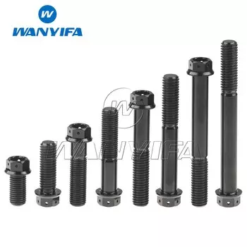 Титановый «Wanyifa» Ti Bolt M6 M8x15/20/25/30/35/40/45/50/55/60 мм, фланцевые внутренние и внешние шестигранные винты для штангенциркуля мотоцикла
