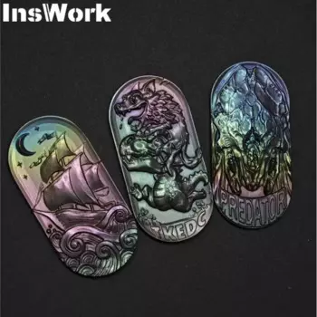 TK EDC пластырь череп фиджет слайдер Цирконий Фотоэлементы