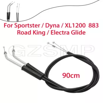Тканый стальной провод, чехол для троса дроссельной заслонки, подходит для Harley Sportster XL1200 883, Dyna Road King Electra Glide