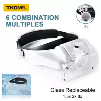TKDMR Лупа с подсветкой 1.5x2x8x
