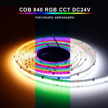 TNALANT RGB CCT Светодиодная лента WS2811 840 светодиодов/м 12 мм 24В