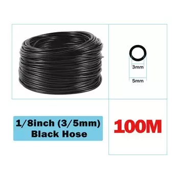 TOHONGADON шланг для полива сада 5-100 м, 3/5 мм, зеленый/черный