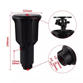 TOHONGADON Всплывающий спринклер 1/2" 3/4"