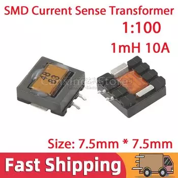 Токочувствительный трансформатор SMD 1mH 10A 1:100