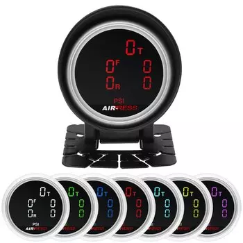 Только 52 мм, 7 цветов, 290PSI, 20 бар, манометр с пневматической подвеской без кабеля и датчика по индивидуальному заказу