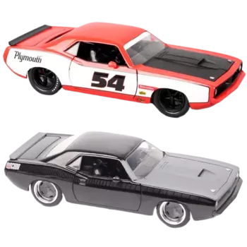 Только автомобиль! Модель гоночного Cuda Jada Bigtime 1/24 Плимут барактуда фирезон, литой и игрушечный транспорт, масштаб 1973