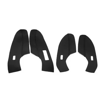 Только кожаная крышка дверной панели хэтчбека для VW Polo 2011 2012 2013 2014 2015 2016, внутренняя дверная панель подлокотника, наклейка, отделка