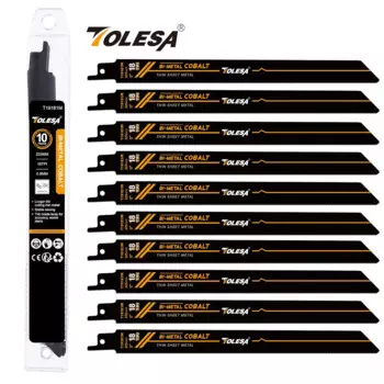 TOLESA биметаллические пилы для резки металла 150 мм/225 мм 18TPI с кобальтом 10 шт
