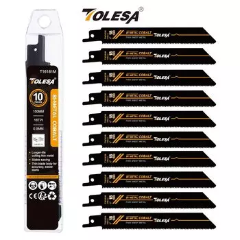 TOLESA Биметаллические полотна для сабельной пилы для резки металла 6 и 9 дюймов