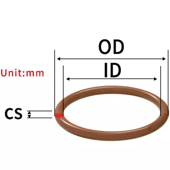 Толщина CS1/1,5/1,9 мм Коричневое уплотнительное кольцо FKM FPM, уплотнительная прокладка из фторкаучука, резиновое кольцо шайбы, оптовая продажа по спецификациям