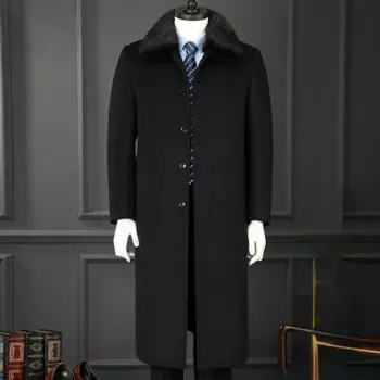 Толстое сверхдлинное пальто, мужское зимнее кашемировое пальто, мужская пуховая теплая шерстяная куртка, Мужское пальто, мужская одежда Abrigos Hombre FC