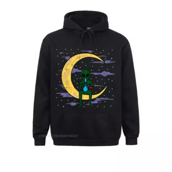 Толстовка Alien Smoking Bong High Moon Clouds трава CBD Конопля мужские купоны толстовки на новый год фитнес плотные спортивные свитера