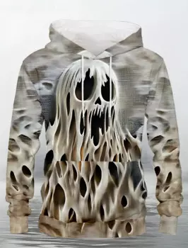 Толстовка мужская с капюшоном и 3D-принтом «летучая мышь»