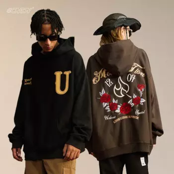 Толстовка мужская с капюшоном и надписью, 390 г