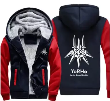 Толстовка мужская зимняя с капюшоном, на молнии