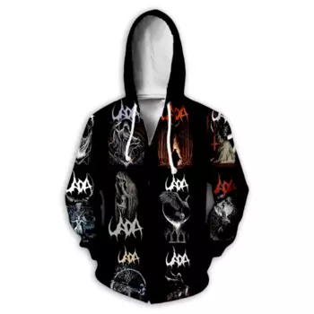 Толстовка на молнии с капюшоном и принтом Uada