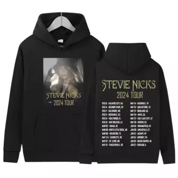 Толстовка певец Stevie Nicks 2024, худи с музыкальным альбомом для мужчин и женщин, Модный свитшот в стиле ретро Харадзюку, пуловер в стиле оверсайз с капюшоном, уличная одежда