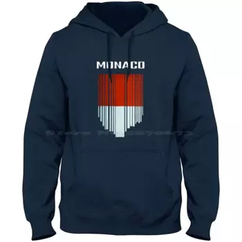 Толстовка с флагом Монако, 100% хлопок, винтажная надпись Монте-Карло, Монако, мир, Монако, 2022