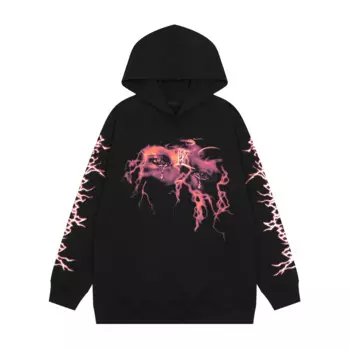 Толстовка с капюшоном, черная толстовка с капюшоном, из хлопка, R69