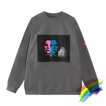 Толстовка с капюшоном для мужчин и женщин Batik CAVEMPT C.E научная фантастика комиксное Лицо наклейки толстовка с капюшоном серый круглый вырез Cav Empt Crewneck