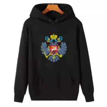 Толстовка с капюшоном и изображением символа рубежа герба Москвы Россия толстый свитер с капюшоном Толстовка мужская спортивная одежда