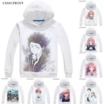 Толстовка с капюшоном и надписью «A Silent Voice»