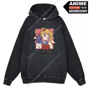 Толстовка с капюшоном и принтом «воин и Луна»