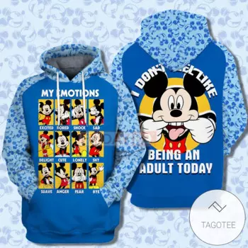 Толстовка с капюшоном «Микки Маус», «мои эмоции не чувствуют себя как футболка с 3D-принтом», толстовка с капюшоном