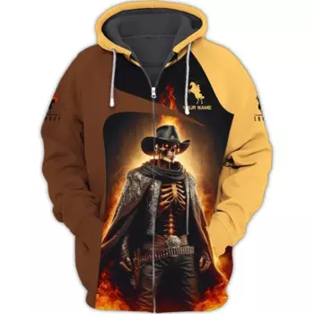 Толстовка с капюшоном на молнии, с 3D-принтом