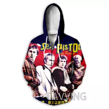 Толстовка с капюшоном на молнии, с 3d-принтом