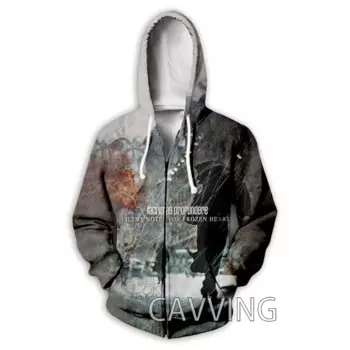 Толстовка с капюшоном на молнии, с 3D-принтом