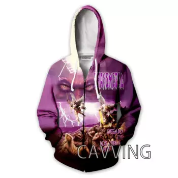 Толстовка с капюшоном на молнии, с 3D принтом