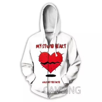 Толстовка с капюшоном, на молнии, с 3D-принтом